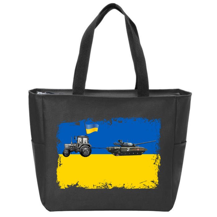 Farmer Support Ukraine Zip Tote Bag