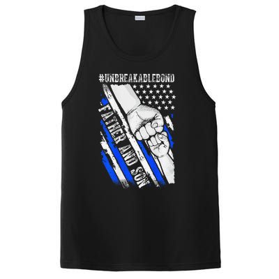 Father Son Unbreakable Bond USA Flag Patriotic PosiCharge Competitor Tank