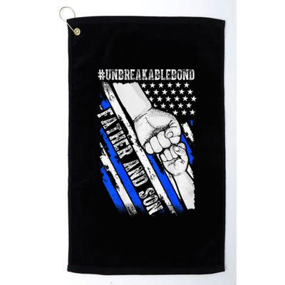 Father Son Unbreakable Bond USA Flag Patriotic Platinum Collection Golf Towel