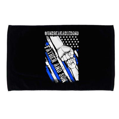 Father Son Unbreakable Bond USA Flag Patriotic Microfiber Hand Towel