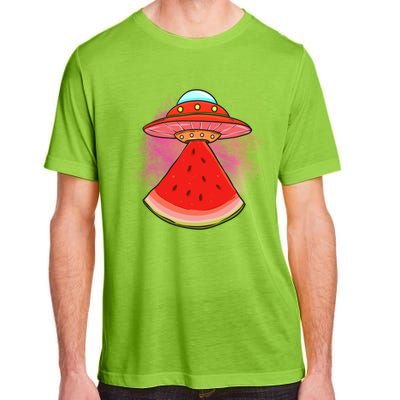 Funny Summer Ufo Watermelon Slice Gift Adult ChromaSoft Performance T-Shirt