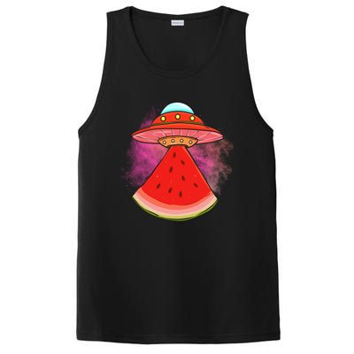 Funny Summer Ufo Watermelon Slice Gift PosiCharge Competitor Tank