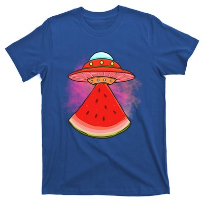 Funny Summer Ufo Watermelon Slice Gift T-Shirt