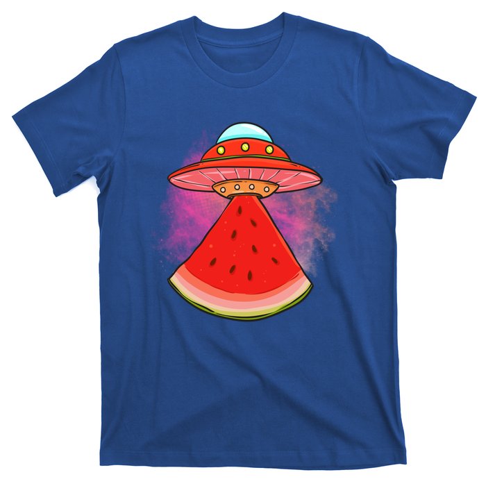 Funny Summer Ufo Watermelon Slice Gift T-Shirt