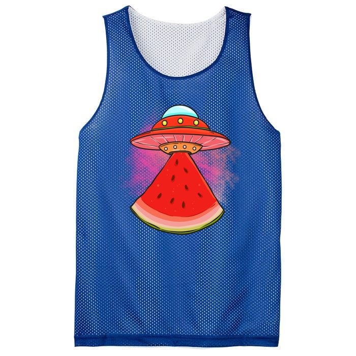 Funny Summer Ufo Watermelon Slice Gift Mesh Reversible Basketball Jersey Tank