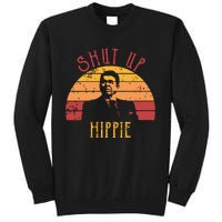 Funny Shut Up Hippie Ronald Regan Conservative Anti Liberal Vneck Sweatshirt