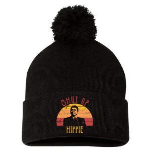 Funny Shut Up Hippie Ronald Regan Conservative Anti Liberal Vneck Pom Pom 12in Knit Beanie