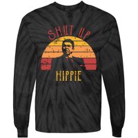 Funny Shut Up Hippie Ronald Regan Conservative Anti Liberal Vneck Tie-Dye Long Sleeve Shirt