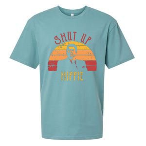 Funny Shut Up Hippie Ronald Regan Conservative Anti Liberal Vneck Sueded Cloud Jersey T-Shirt