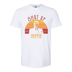 Funny Shut Up Hippie Ronald Regan Conservative Anti Liberal Vneck Softstyle CVC T-Shirt