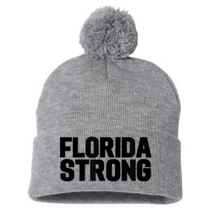 Florida Strong Usa America State Pom Pom 12in Knit Beanie