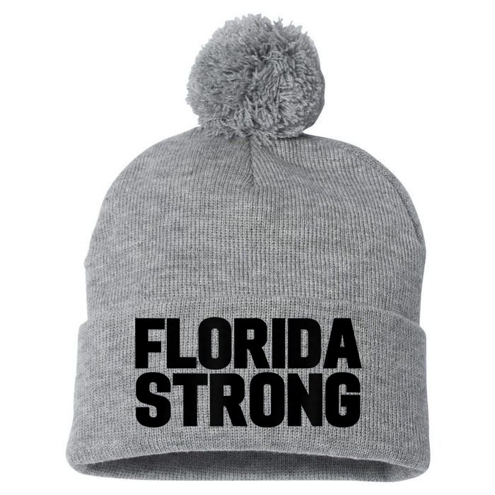 Florida Strong Usa America State Pom Pom 12in Knit Beanie