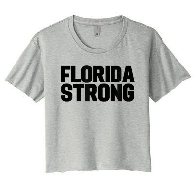 Florida Strong Usa America State Women's Crop Top Tee