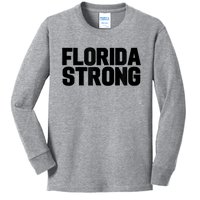 Florida Strong Usa America State Kids Long Sleeve Shirt