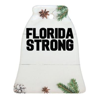 Florida Strong Usa America State Ceramic Bell Ornament