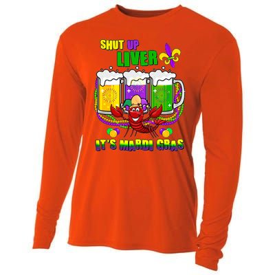 Funny Shut Up Liver It's Mardi Gras Cooling Performance Long Sleeve Crew