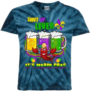 Funny Shut Up Liver It's Mardi Gras Kids Tie-Dye T-Shirt