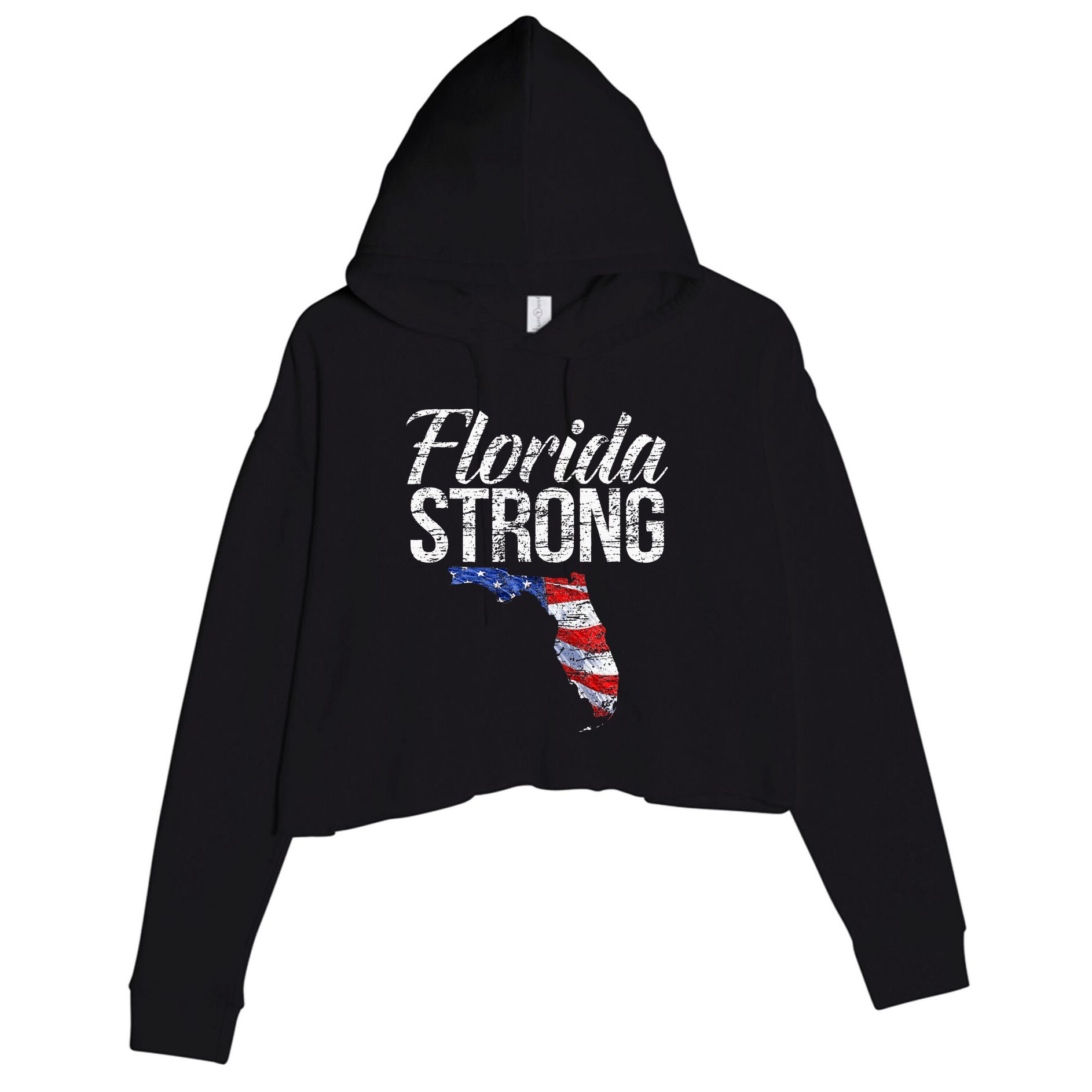 Florida Strong Usa Crop Fleece Hoodie