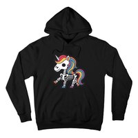 Funny Skeleton Unicorn Lovers Spooky Halloween Costume Hoodie