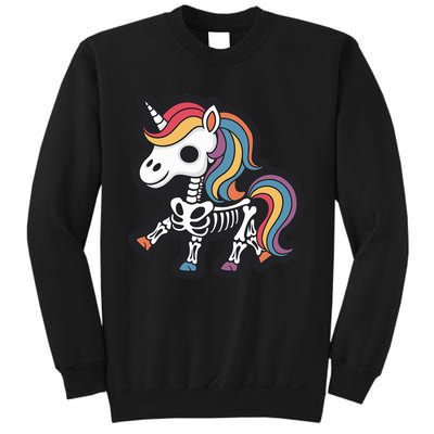 Funny Skeleton Unicorn Lovers Spooky Halloween Costume Sweatshirt