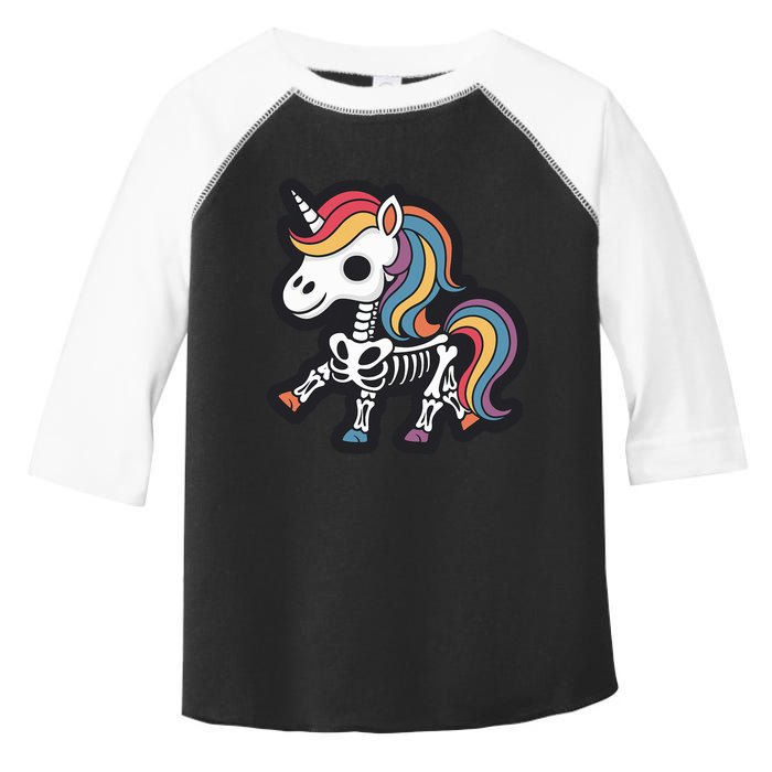 Funny Skeleton Unicorn Lovers Spooky Halloween Costume Toddler Fine Jersey T-Shirt