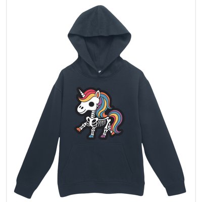 Funny Skeleton Unicorn Lovers Spooky Halloween Costume Urban Pullover Hoodie