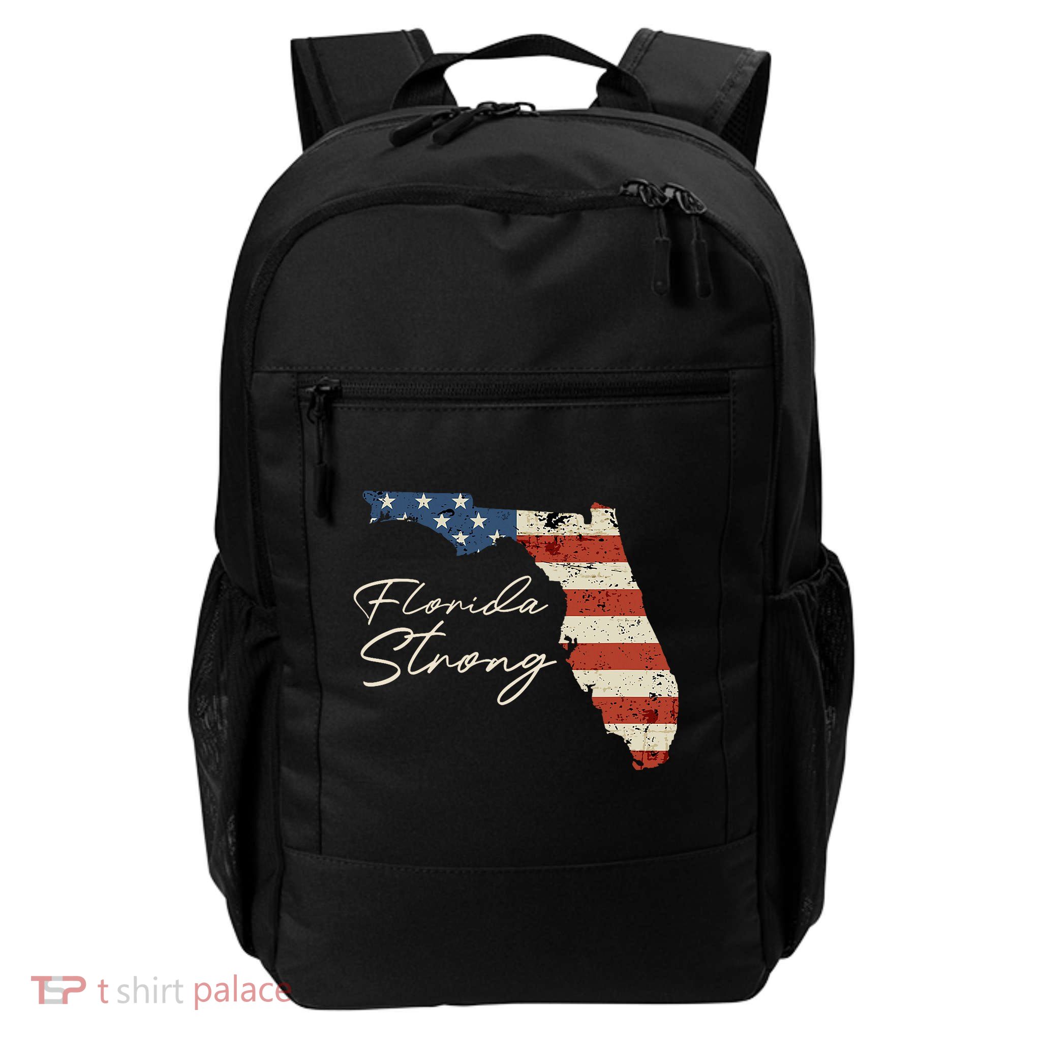 Florida Strong Usa Flag Florida Map Hurricane Milton Pray For All Backpack