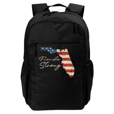 Florida Strong Usa Flag Florida Map Hurricane Milton Pray For All Daily Commute Backpack