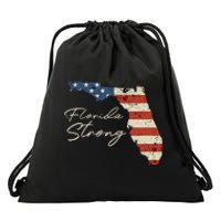 Florida Strong Usa Flag Florida Map Hurricane Milton Pray For All Drawstring Bag