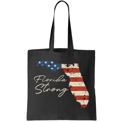 Florida Strong Usa Flag Florida Map Hurricane Milton Pray For All Tote Bag