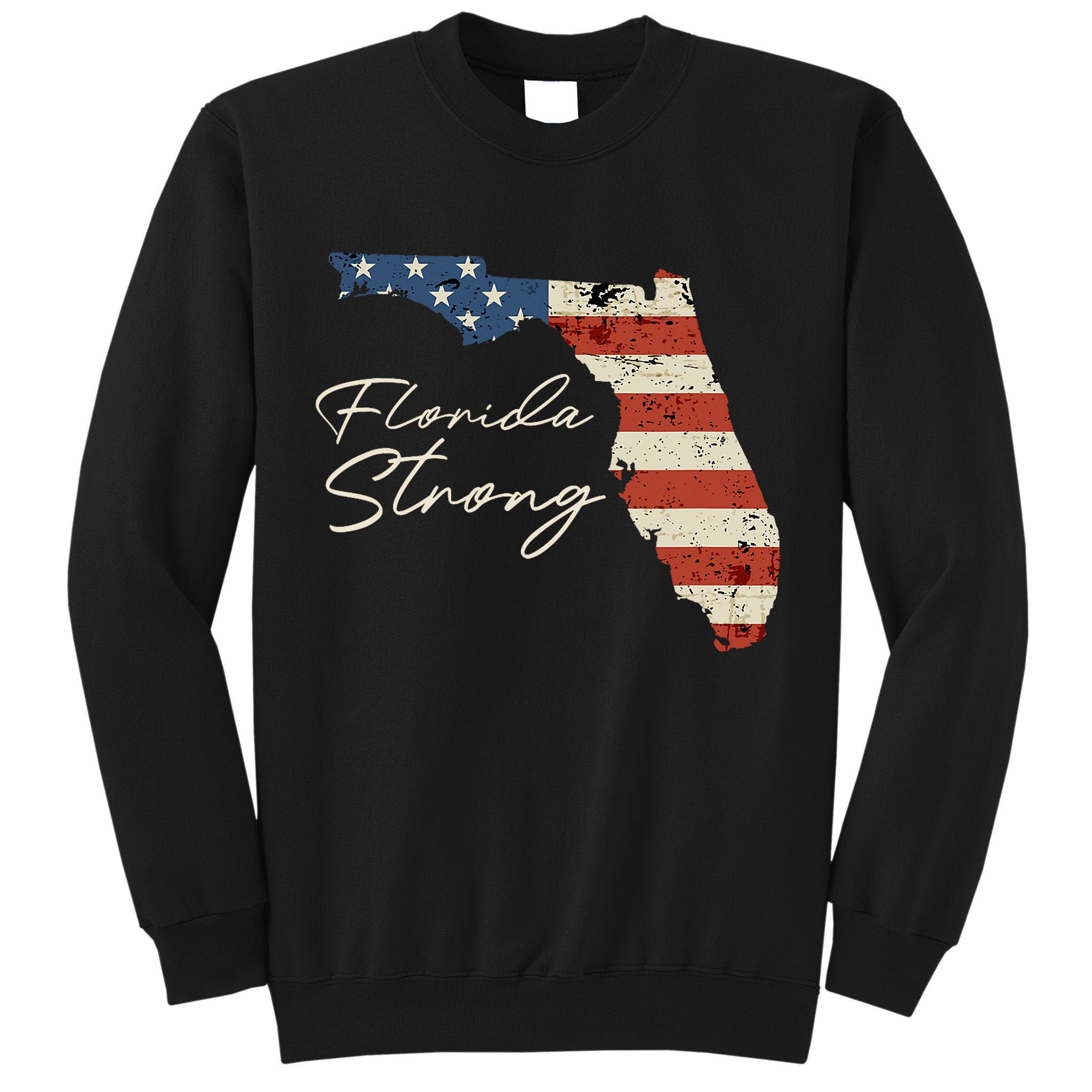 Florida Strong Usa Flag Florida Map Hurricane Milton Pray For All Tall Sweatshirt