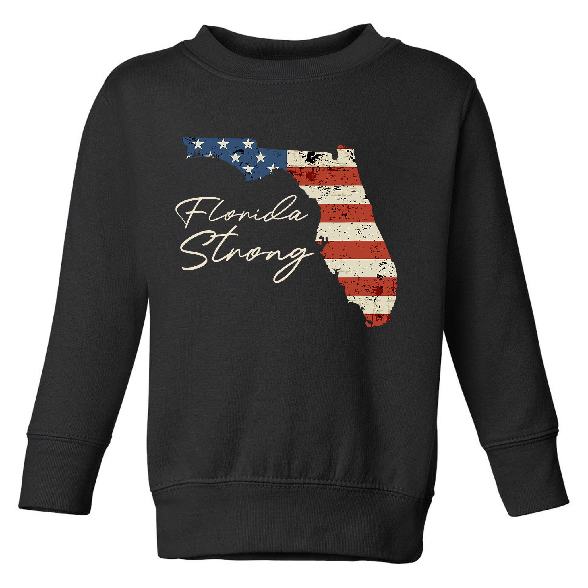 Florida Strong Usa Flag Florida Map Hurricane Milton Pray For All Toddler Sweatshirt
