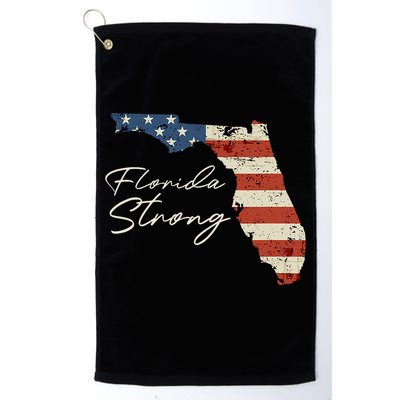 Florida Strong Usa Flag Florida Map Hurricane Milton Pray For All Golf Towel