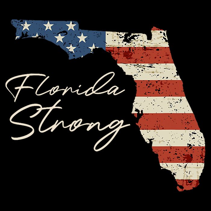 Florida Strong Usa Flag Florida Map Hurricane Milton Pray For All Zip Tote Bag