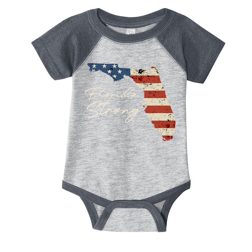 Florida Strong Usa Flag Florida Map Hurricane Milton Pray For All Infant Baby Jersey Bodysuit