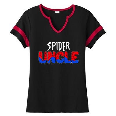 Funny Spider Uncle Matching Family Shirts Ladies Halftime Notch Neck Tee