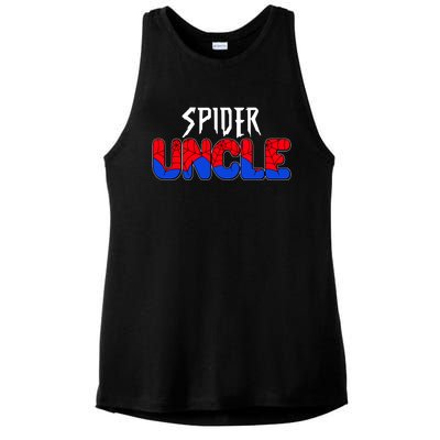 Funny Spider Uncle Matching Family Shirts Ladies PosiCharge Tri-Blend Wicking Tank