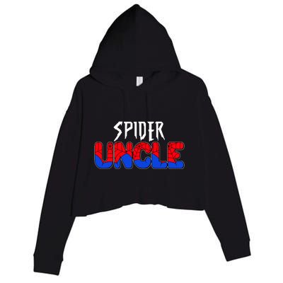 Funny Spider Uncle Matching Family Shirts Crop Fleece Hoodie