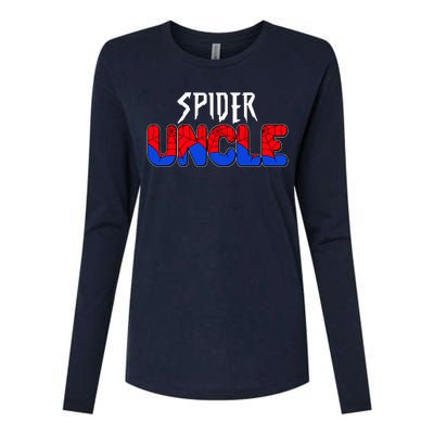 Funny Spider Uncle Matching Family Shirts Womens Cotton Relaxed Long Sleeve T-Shirt