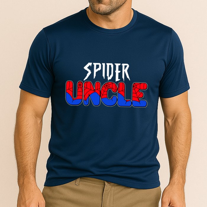 Funny Spider Uncle Matching Family Shirts Cooling Performance Crew T-Shirt