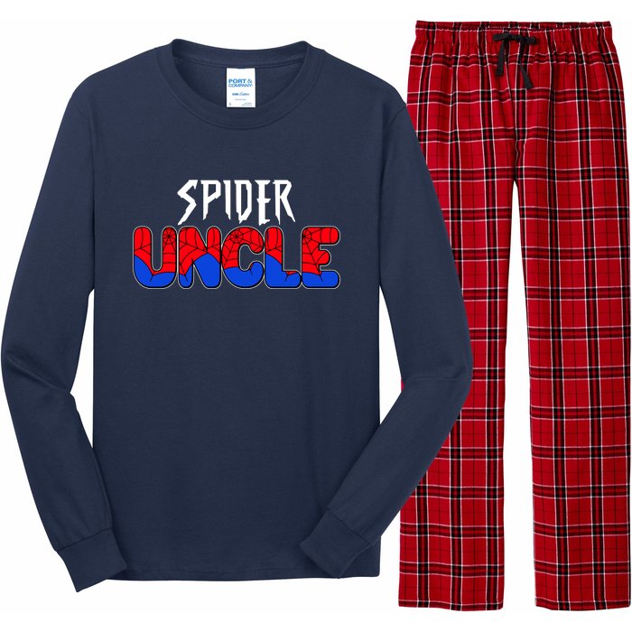 Funny Spider Uncle Matching Family Shirts Long Sleeve Pajama Set