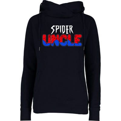 Funny Spider Uncle Matching Family Shirts Womens Funnel Neck Pullover Hood