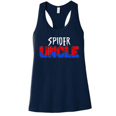 Funny Spider Uncle Matching Family Shirts Women's Racerback Tank