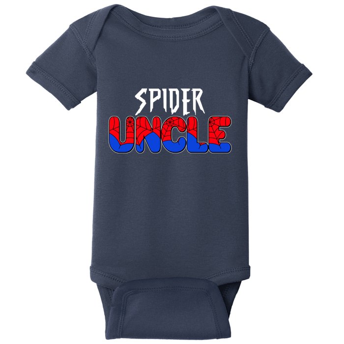 Funny Spider Uncle Matching Family Shirts Baby Bodysuit