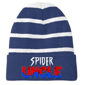 Funny Spider Uncle Matching Family Shirts Striped Beanie with Solid Band