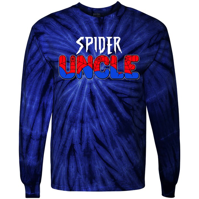 Funny Spider Uncle Matching Family Shirts Tie-Dye Long Sleeve Shirt