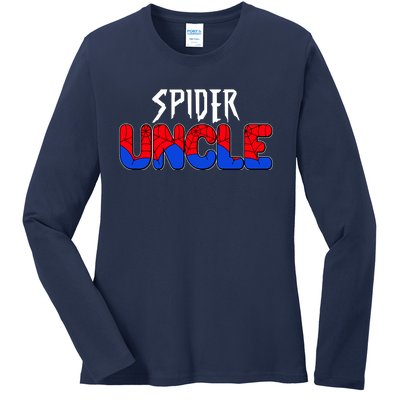 Funny Spider Uncle Matching Family Shirts Ladies Long Sleeve Shirt