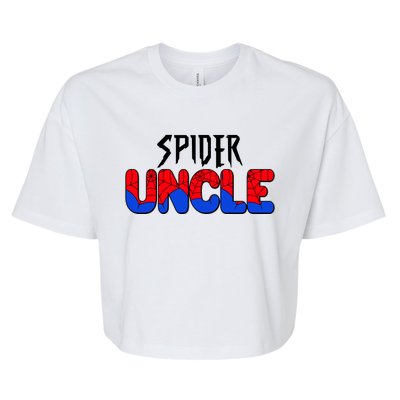 Funny Spider Uncle Matching Family Shirts Bella+Canvas Jersey Crop Tee