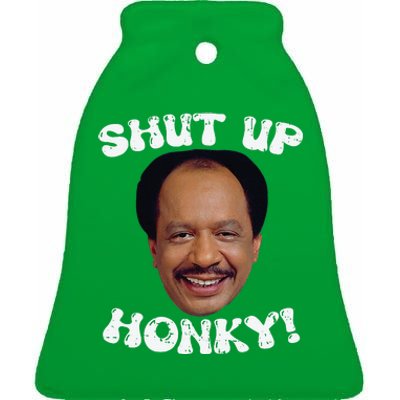 Funny Shut Up Honky Ceramic Bell Ornament