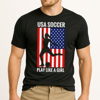 Funny Soccer Usa Soccer Play Like A Girl Cooling Performance Crew T-Shirt